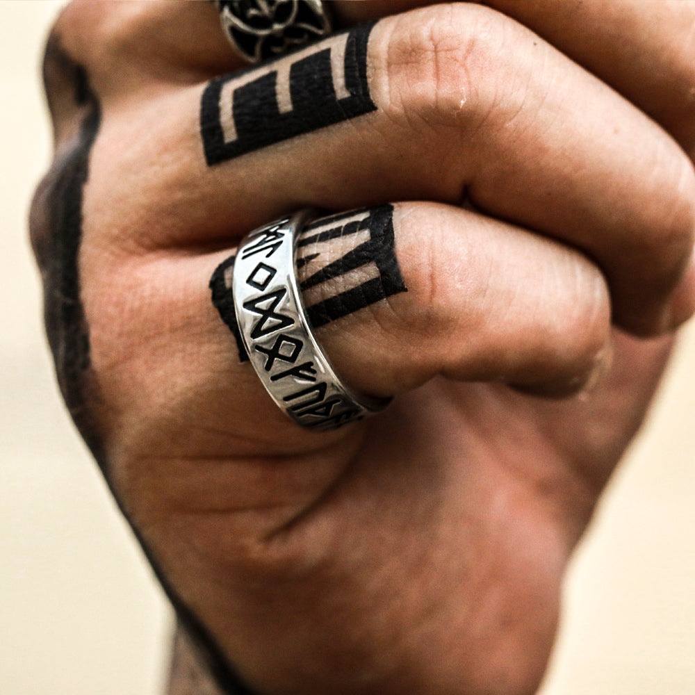 Amulet Symbol Stainless Steel Men's Ring