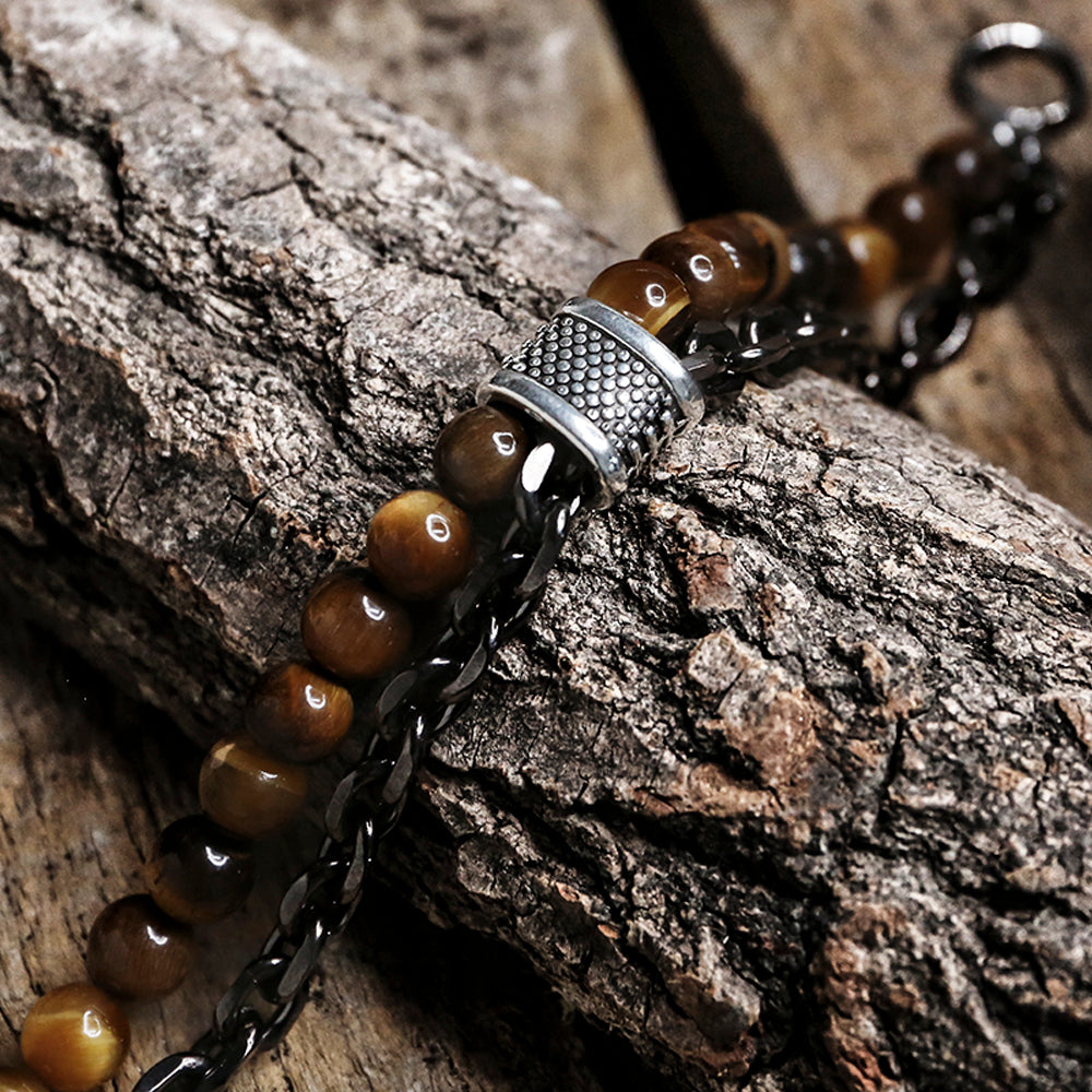 Beads Stainless Steel Men's Bracelet