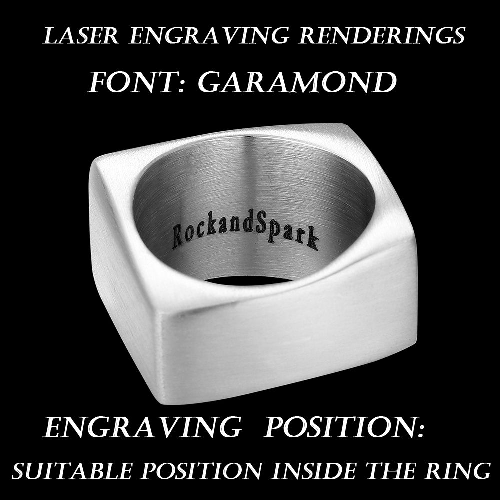 Wide Stainless Steel Men's Ring Band