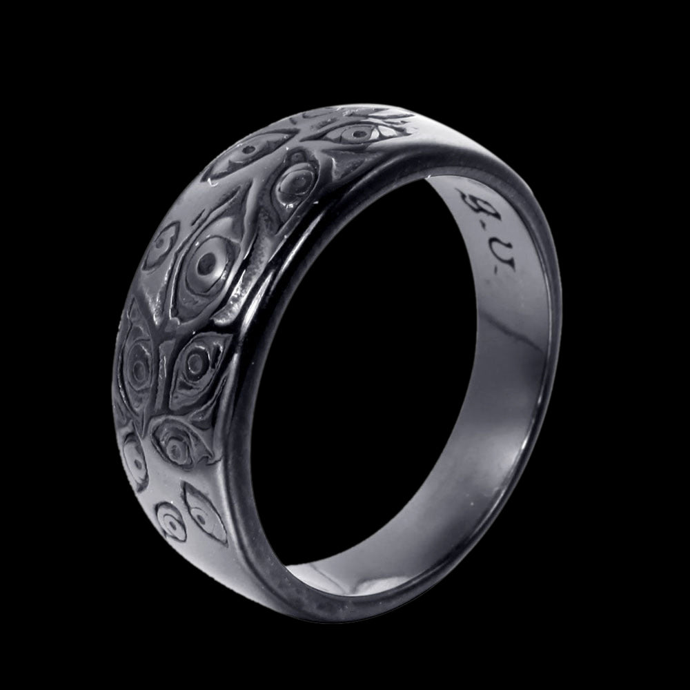 Devil's Eyes Stainless Steel Men's Ring