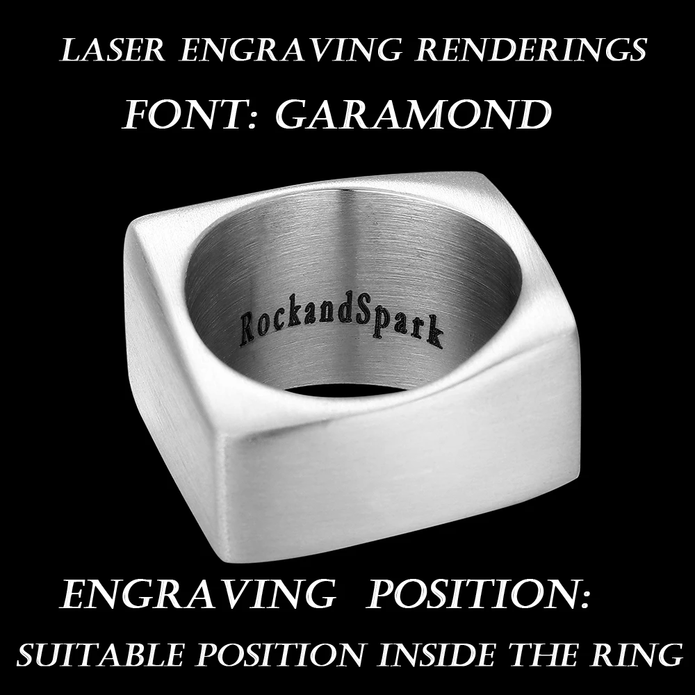 Hollow Triangle Stainless Steel Men's Ring