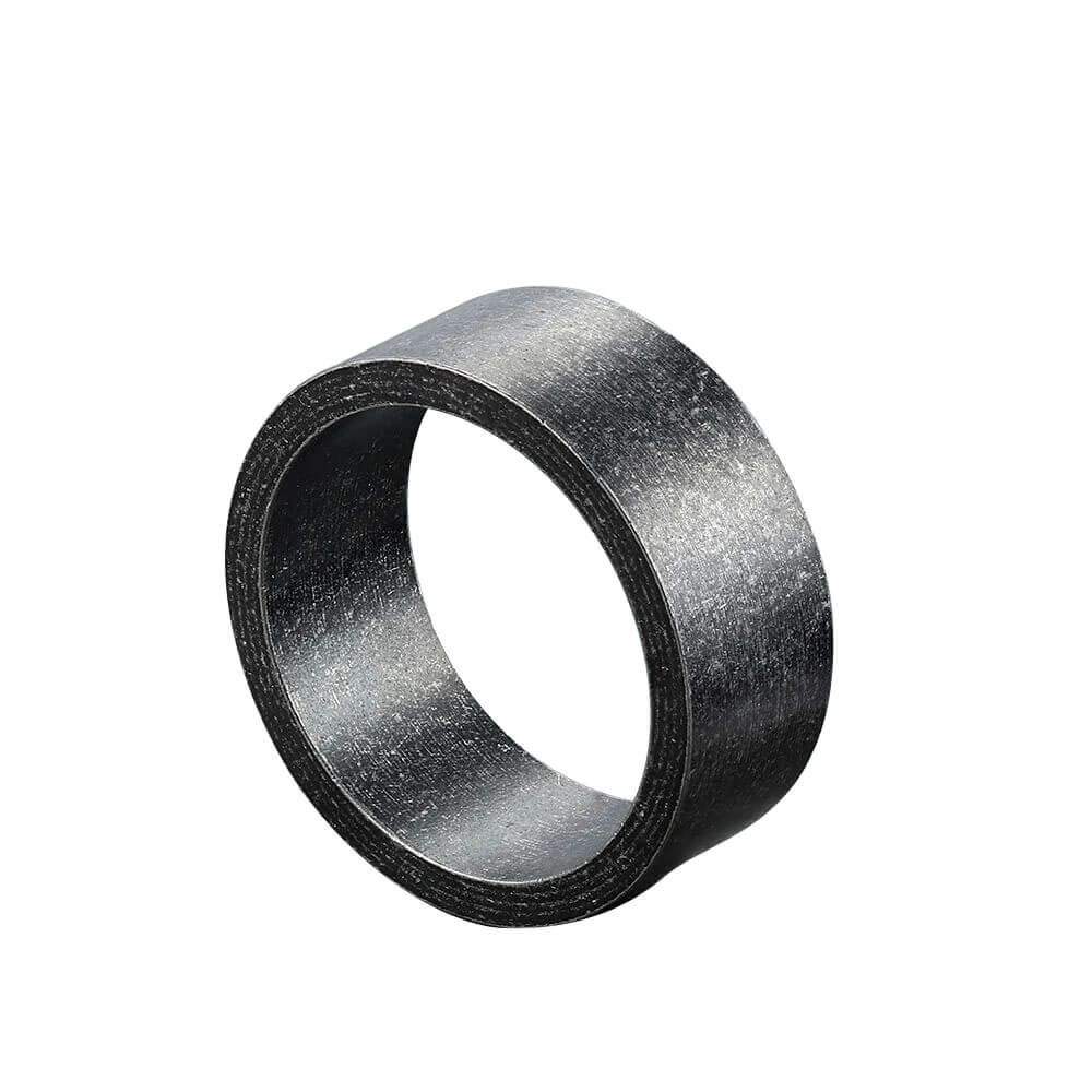 Minimalism Stainless Steel Black Men's Ring