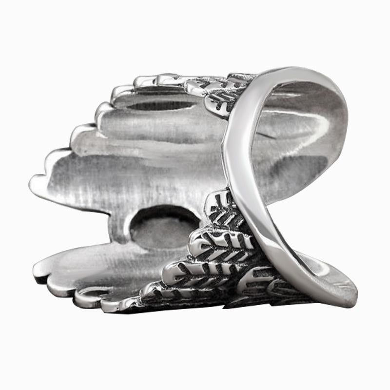 Moonstone Angel Wings Women's Ring