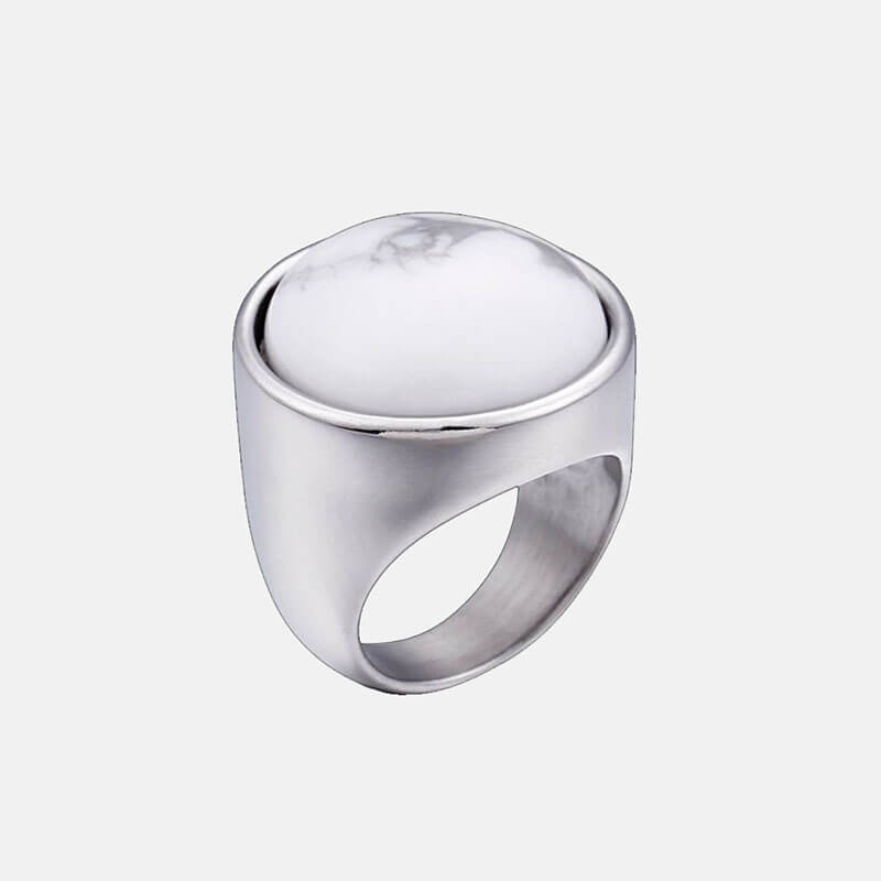 Opal Stainless Steel Women's Ring