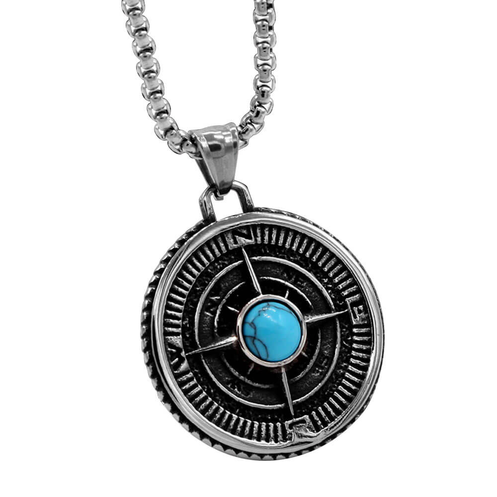 Compass Turquoise Men's Pendant