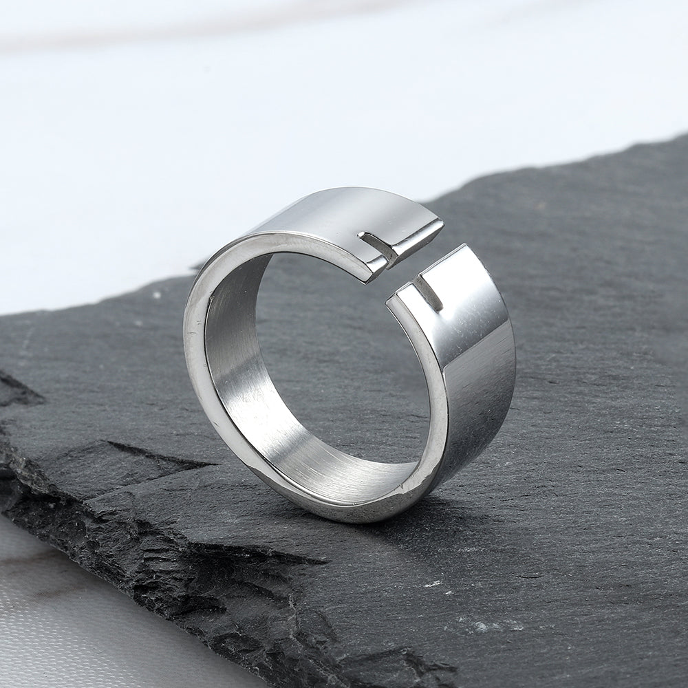 Retro Hollow Stainless Steel Ring