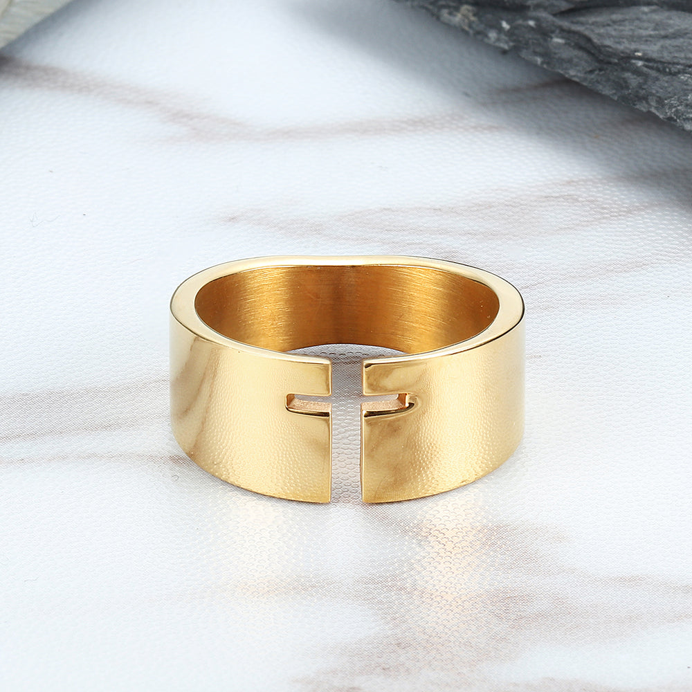 Retro Hollow Stainless Steel Ring