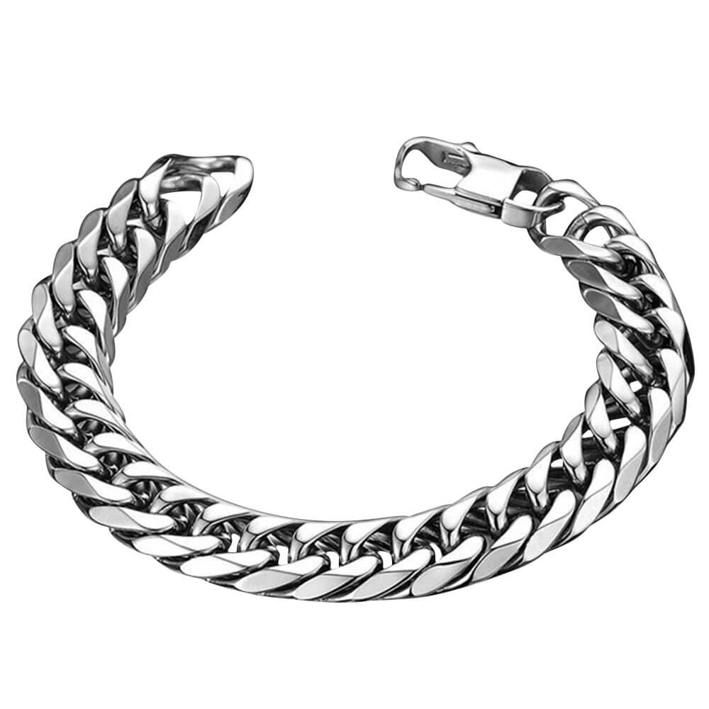 Simple Cuban Chain Stainless Steel Men's Bracelet