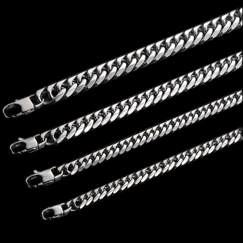 Simple Cuban Chain Stainless Steel Men's Bracelet