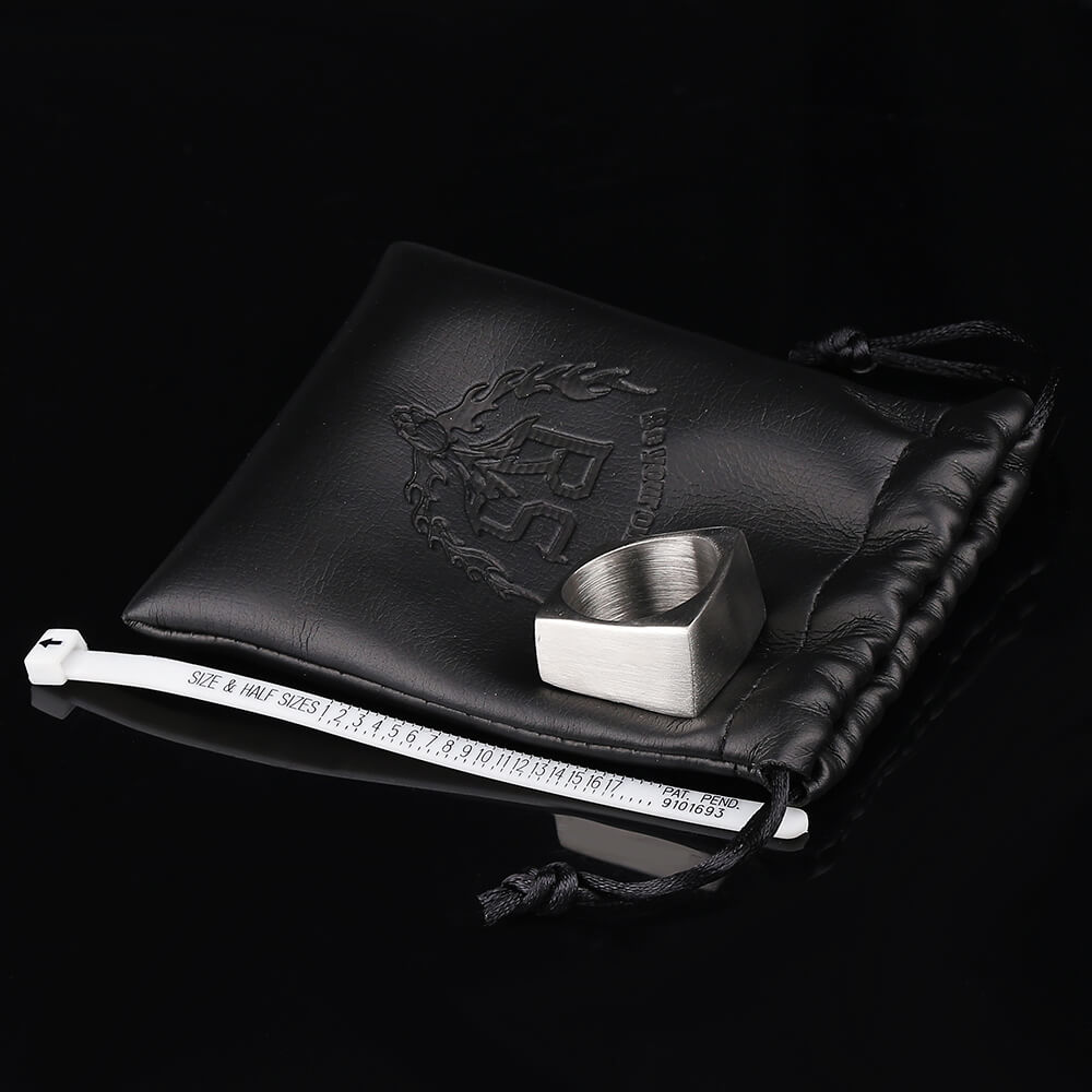 Square Signet Stainless Steel Men's Ring