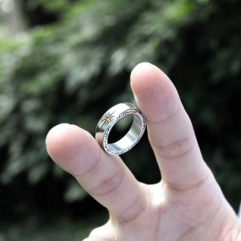 Sun Stainless Steel Ring