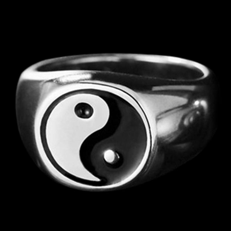 Tai Chi Yin and Yang Stainless Steel Men's Ring